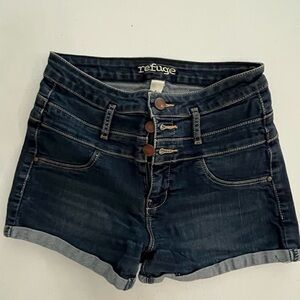 Refuge High Waisted Jean Shorts 3 Button